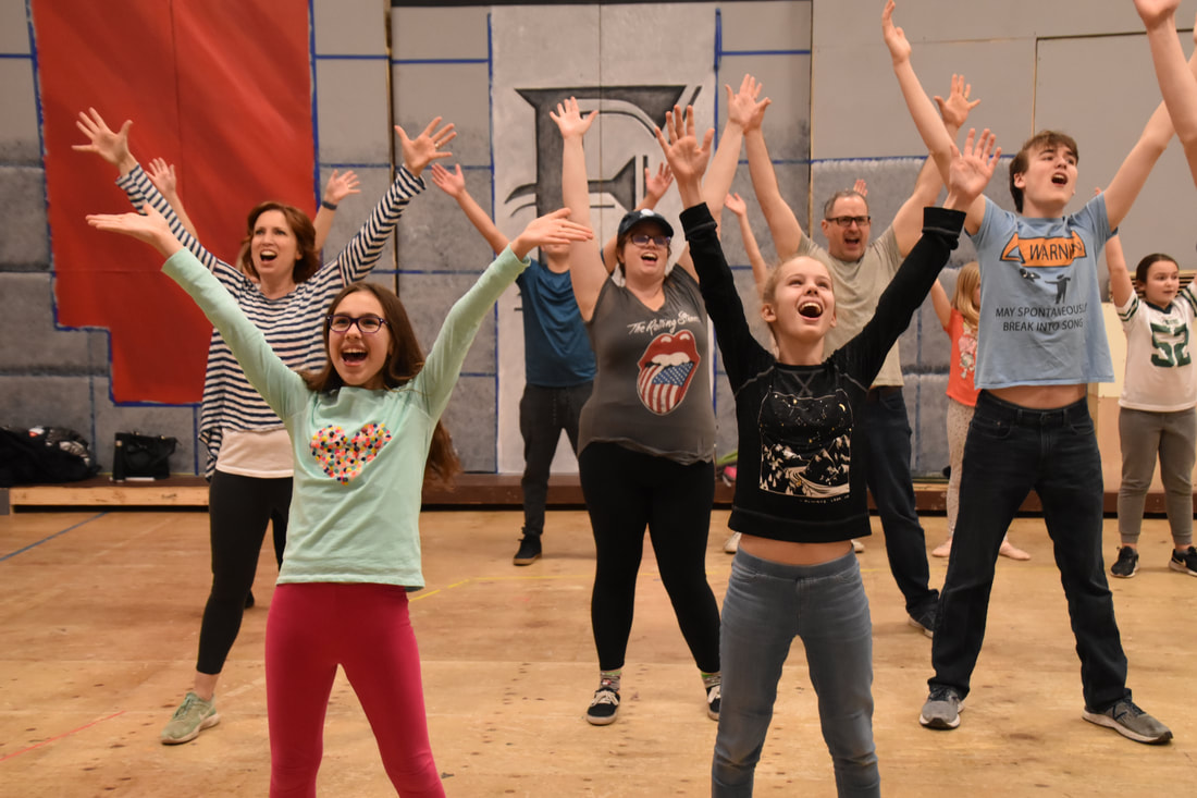 SPCT Youth Members rehearse for Shrek the Musical